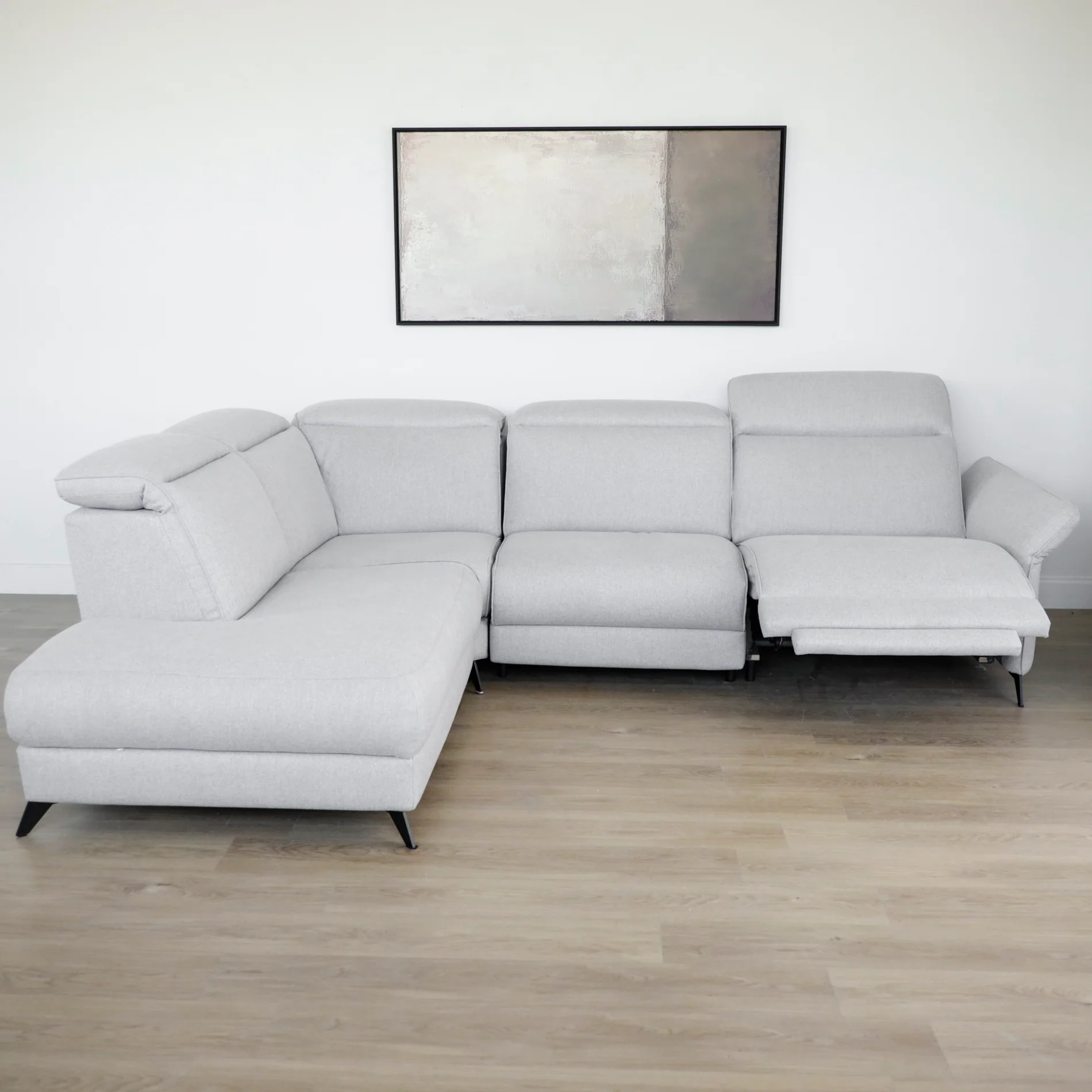 Modulaire 4 morceaux en tissu greige pâle - Solano - Image 4