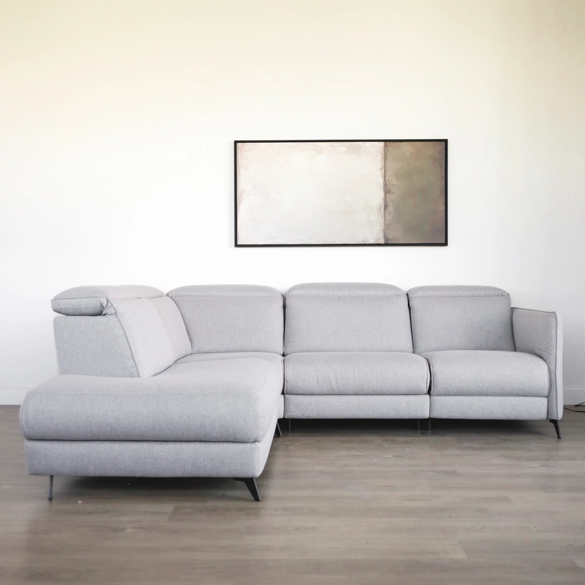 Modulaire 4 morceaux en tissu greige - Solano