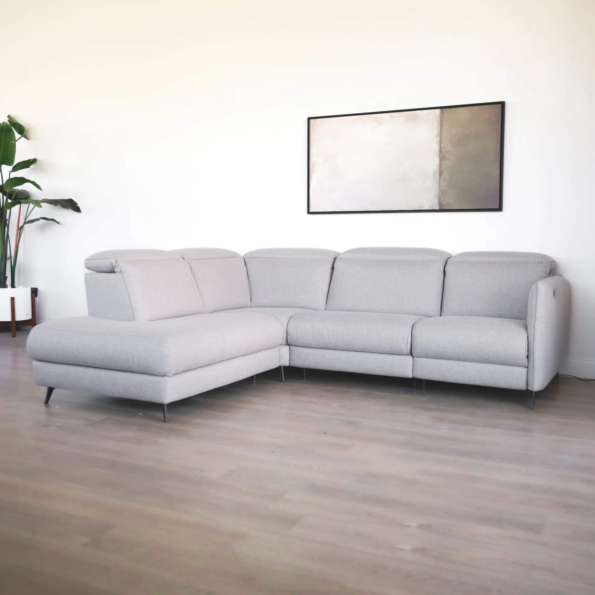 Modulaire 4 morceaux en tissu greige - Solano - Image 7