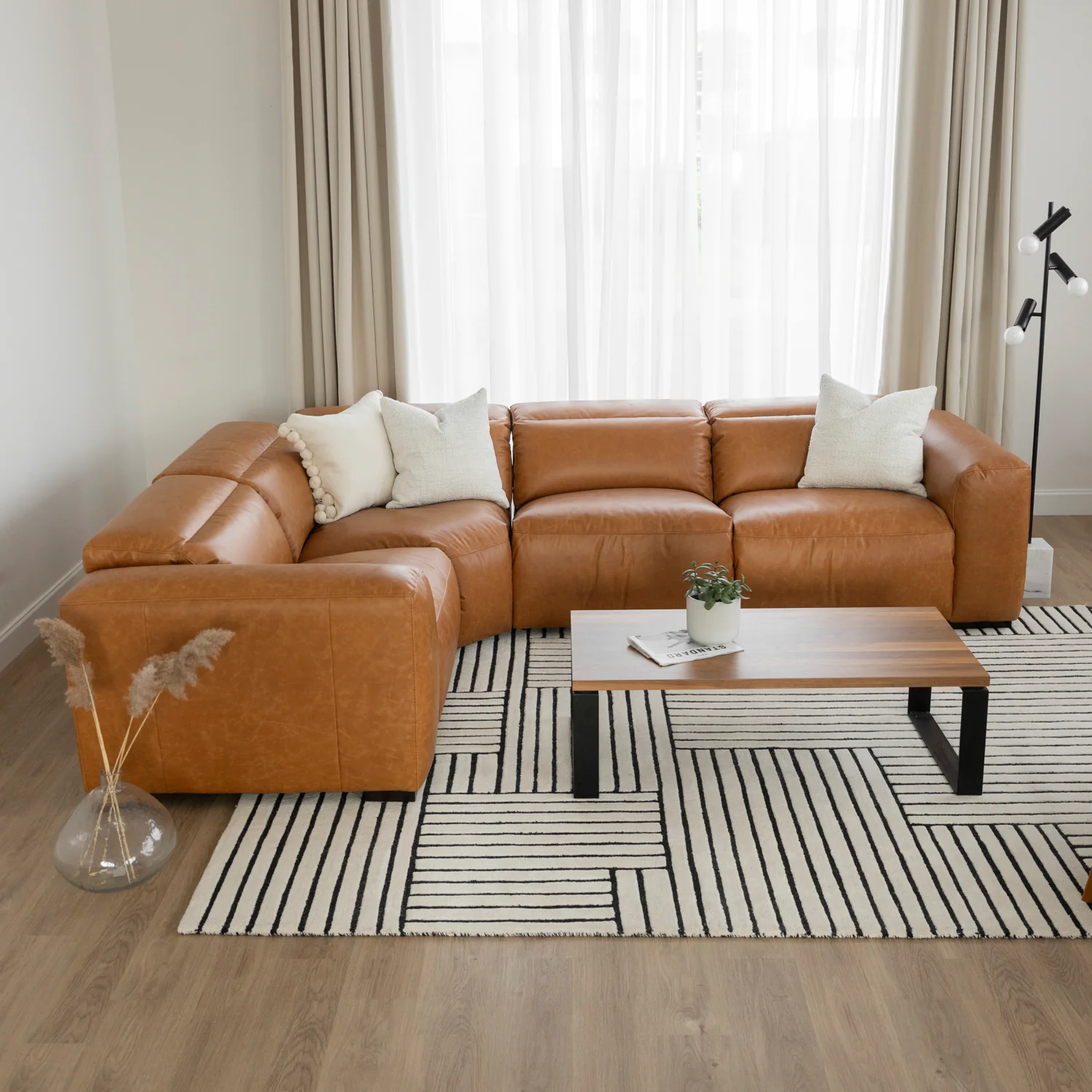 Modulaire Tampa en cuir brandy - Image 16