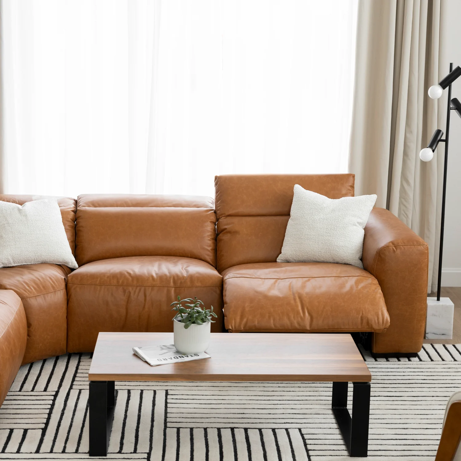 Modulaire Tampa en cuir brandy - Image 4