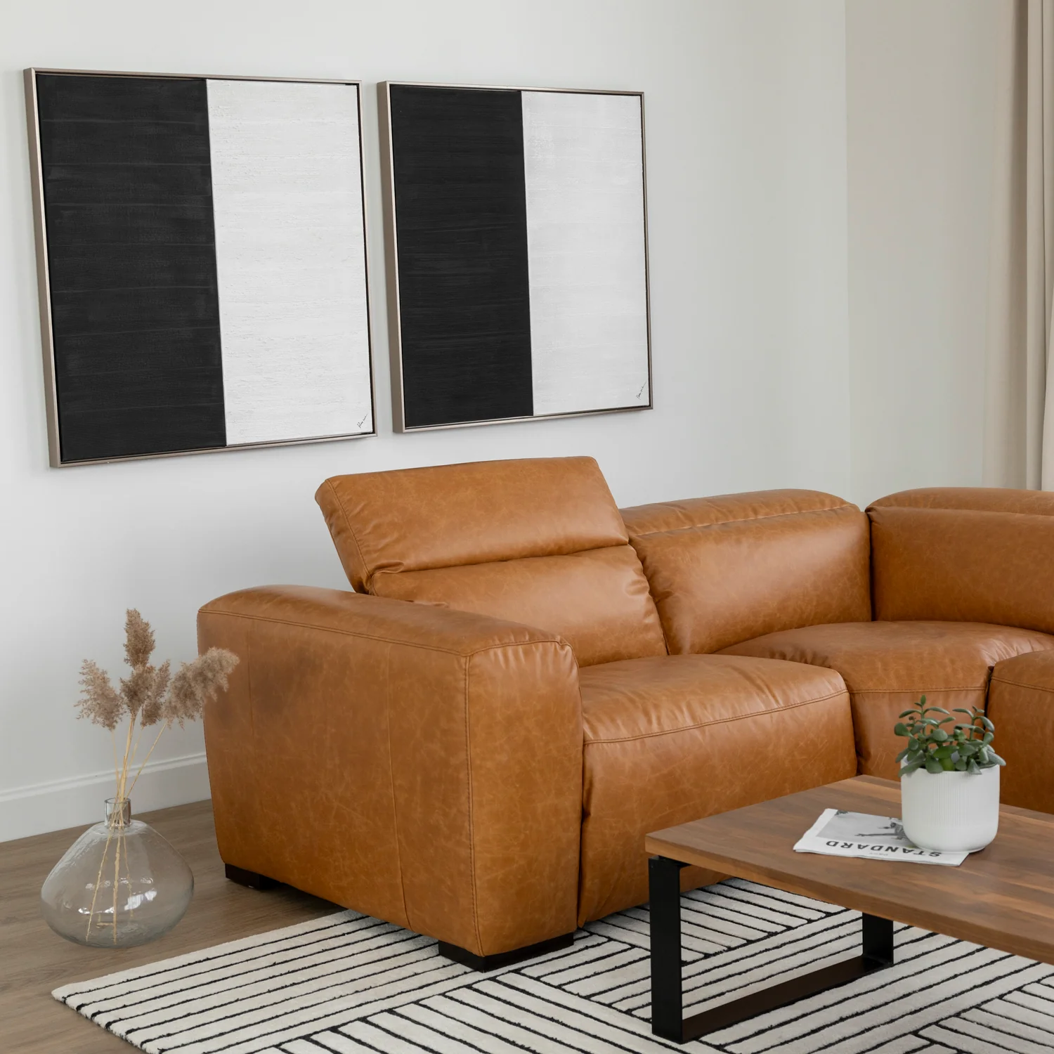 Modulaire Tampa en cuir brandy - Image 5