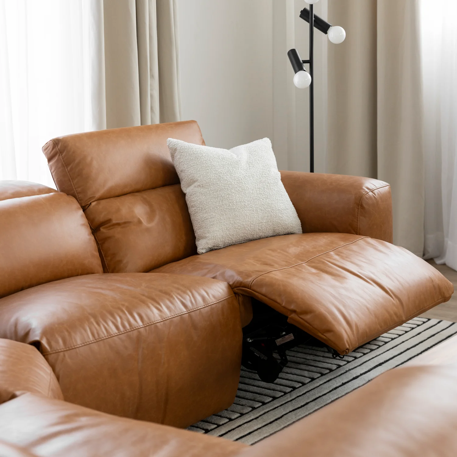 Modulaire Tampa en cuir brandy - Image 6