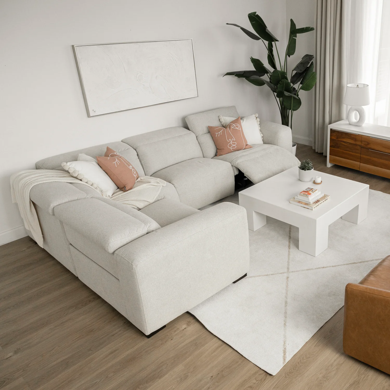 Modulaire inclinable Tampa en tissu sable - Image 3