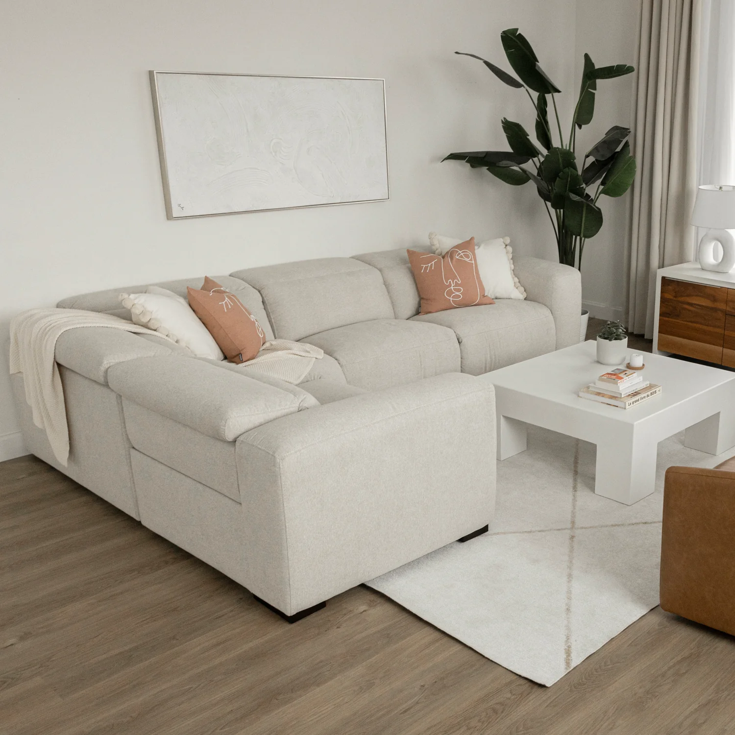 Modulaire inclinable Tampa en tissu sable - Image 5