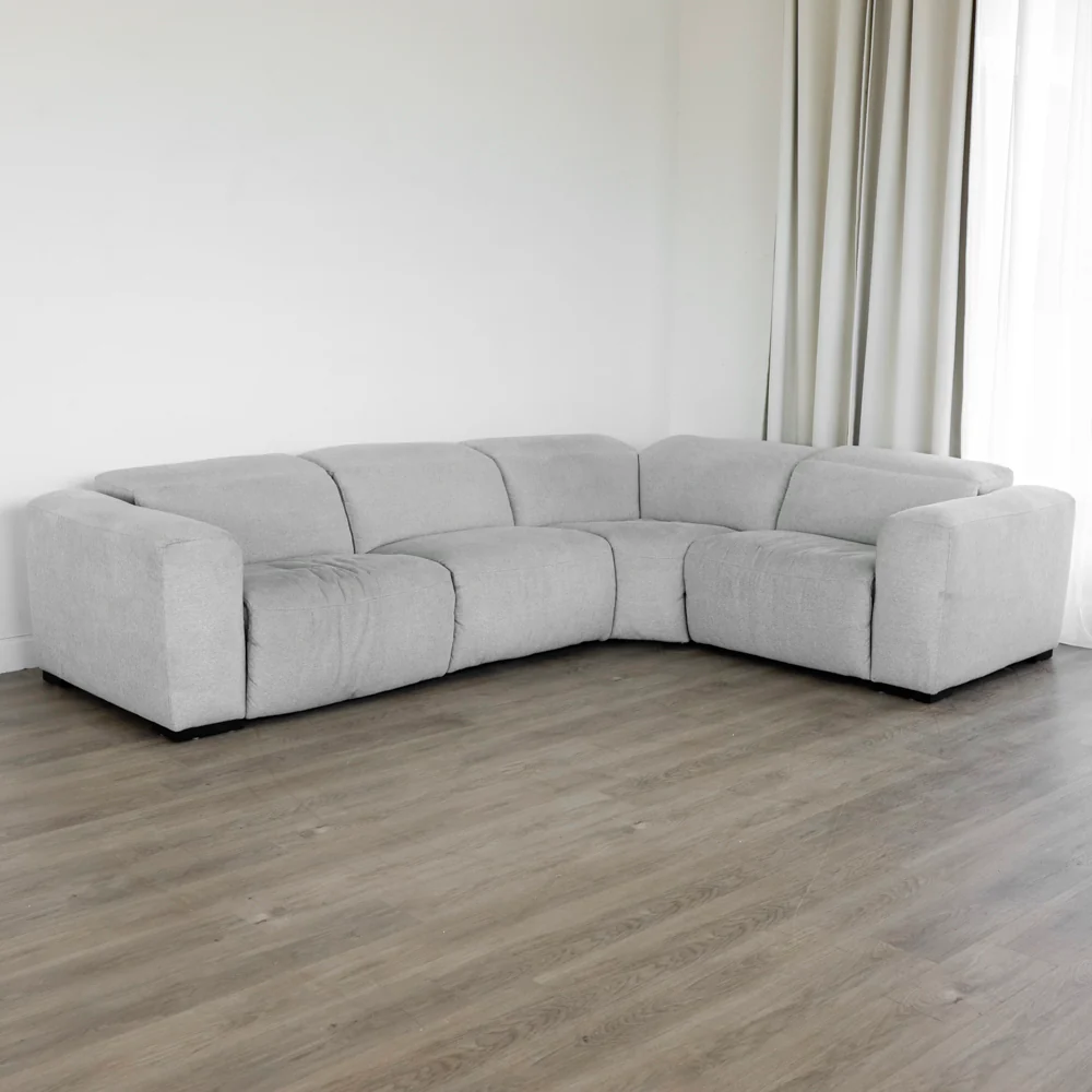 Modulaire 4 morceaux en tissu gris - Tampa