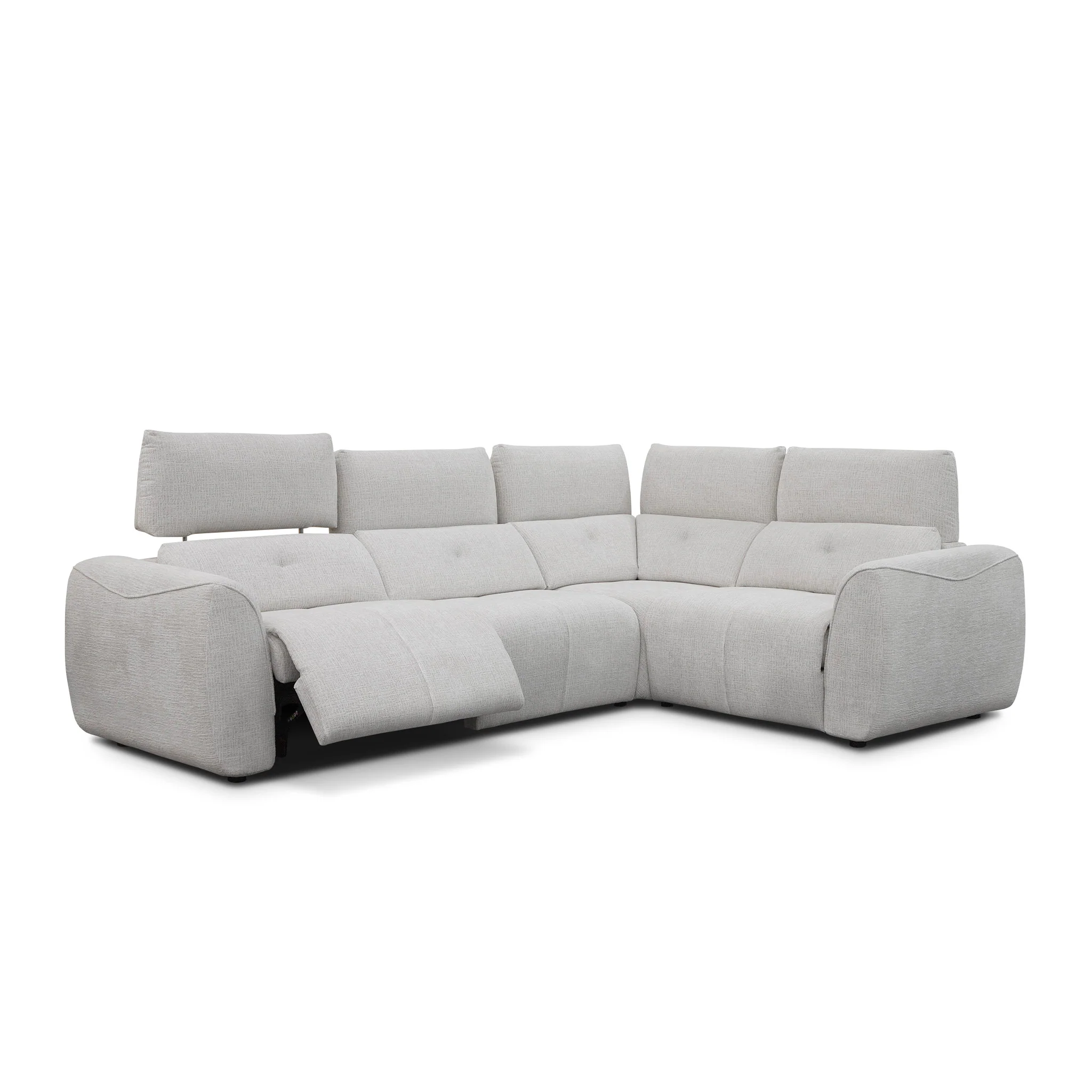 Sectionnel inclinable Éléna en tissu givré greige - Image 18