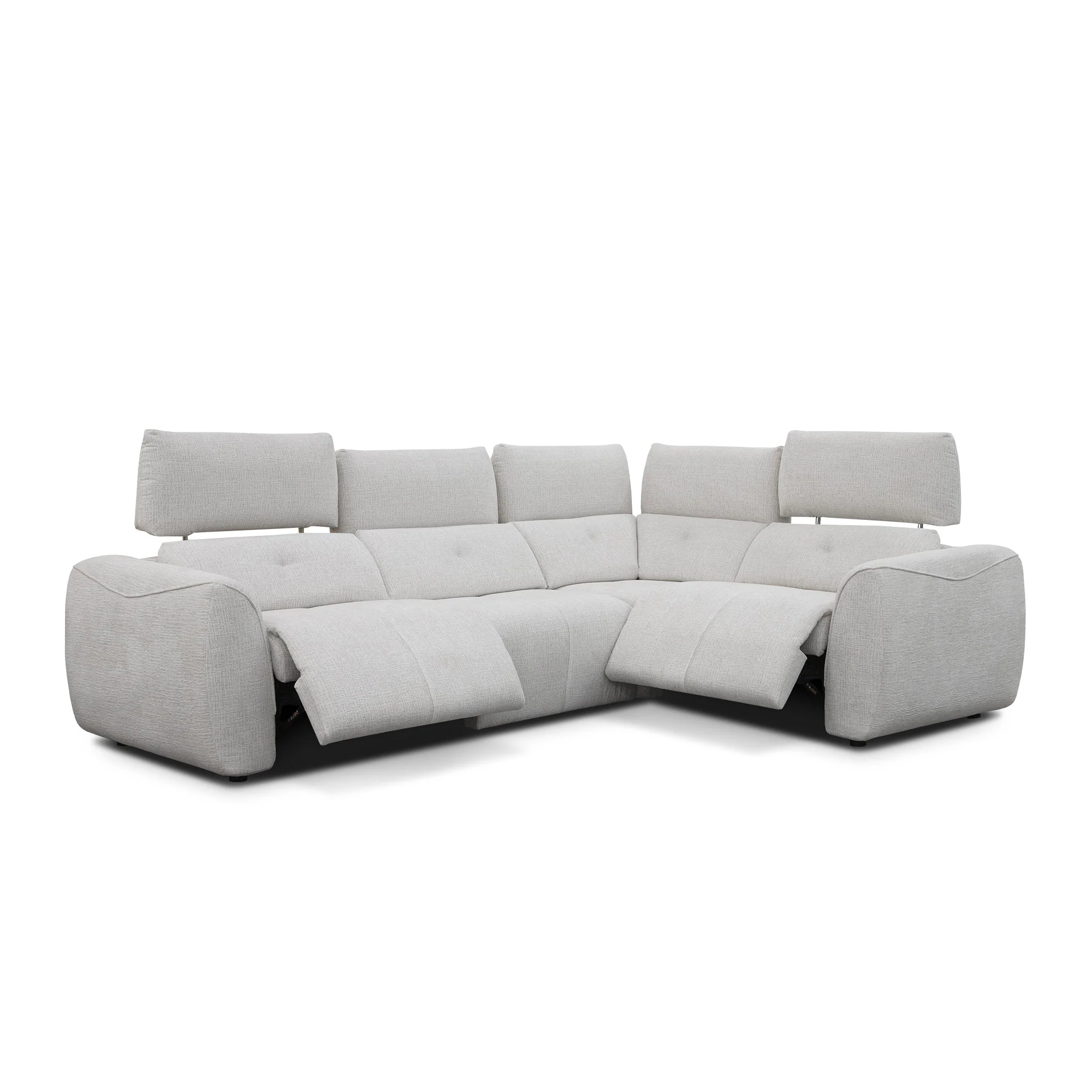 Sectionnel inclinable Éléna en tissu givré greige - Image 19