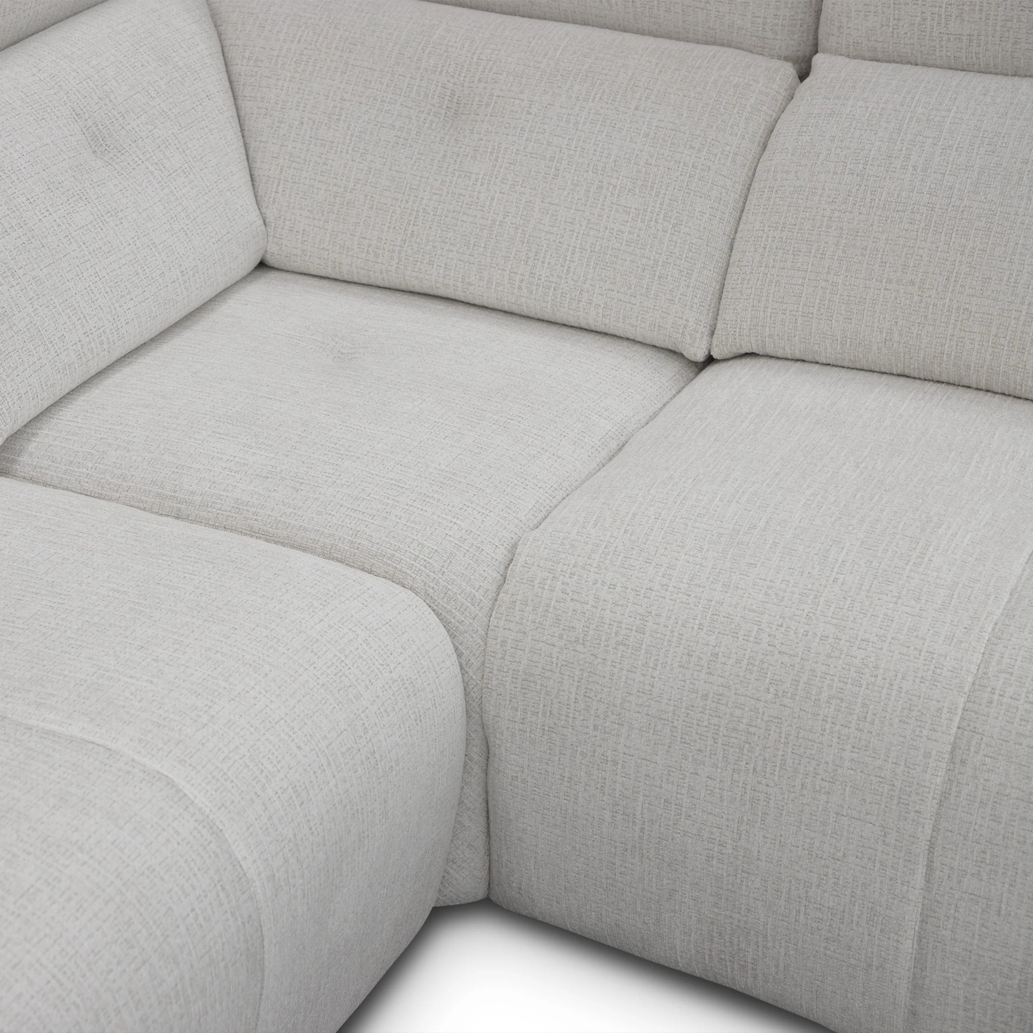 Sectionnel inclinable Éléna en tissu givré greige - Image 25