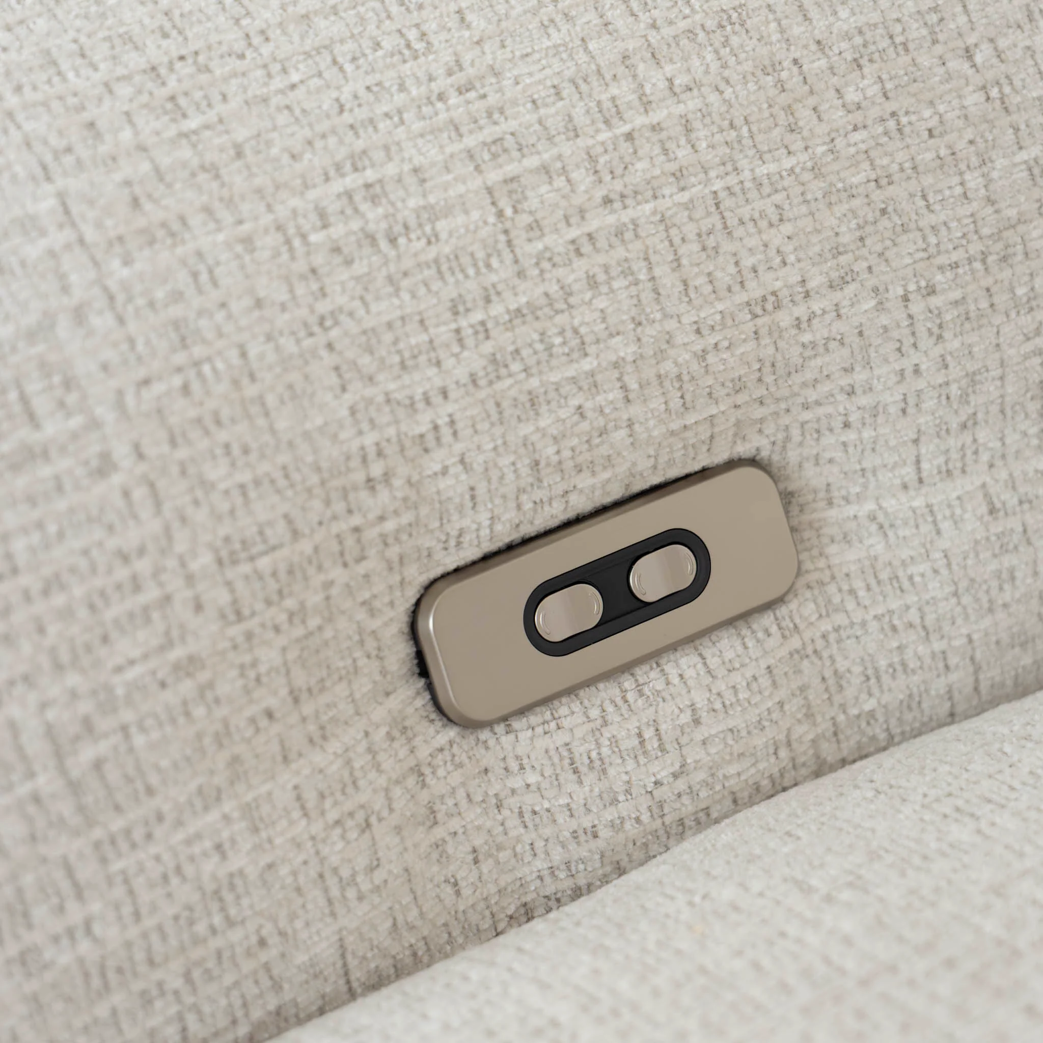 Sectionnel inclinable Éléna en tissu givré greige - Image 6