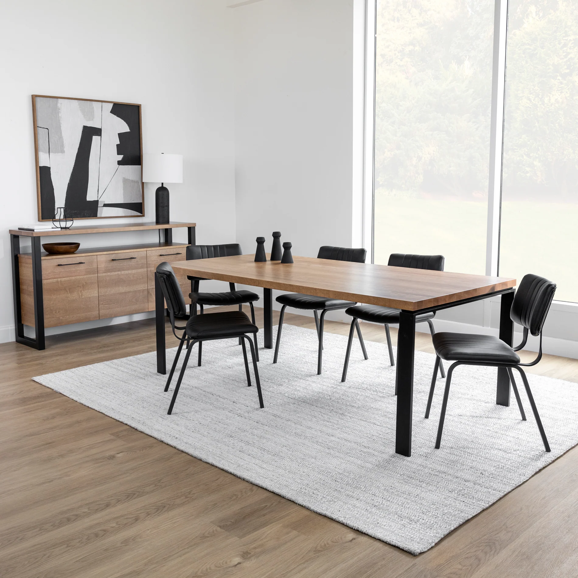 Table de cuisine en merisier ambré - Beauchamp - Image 16