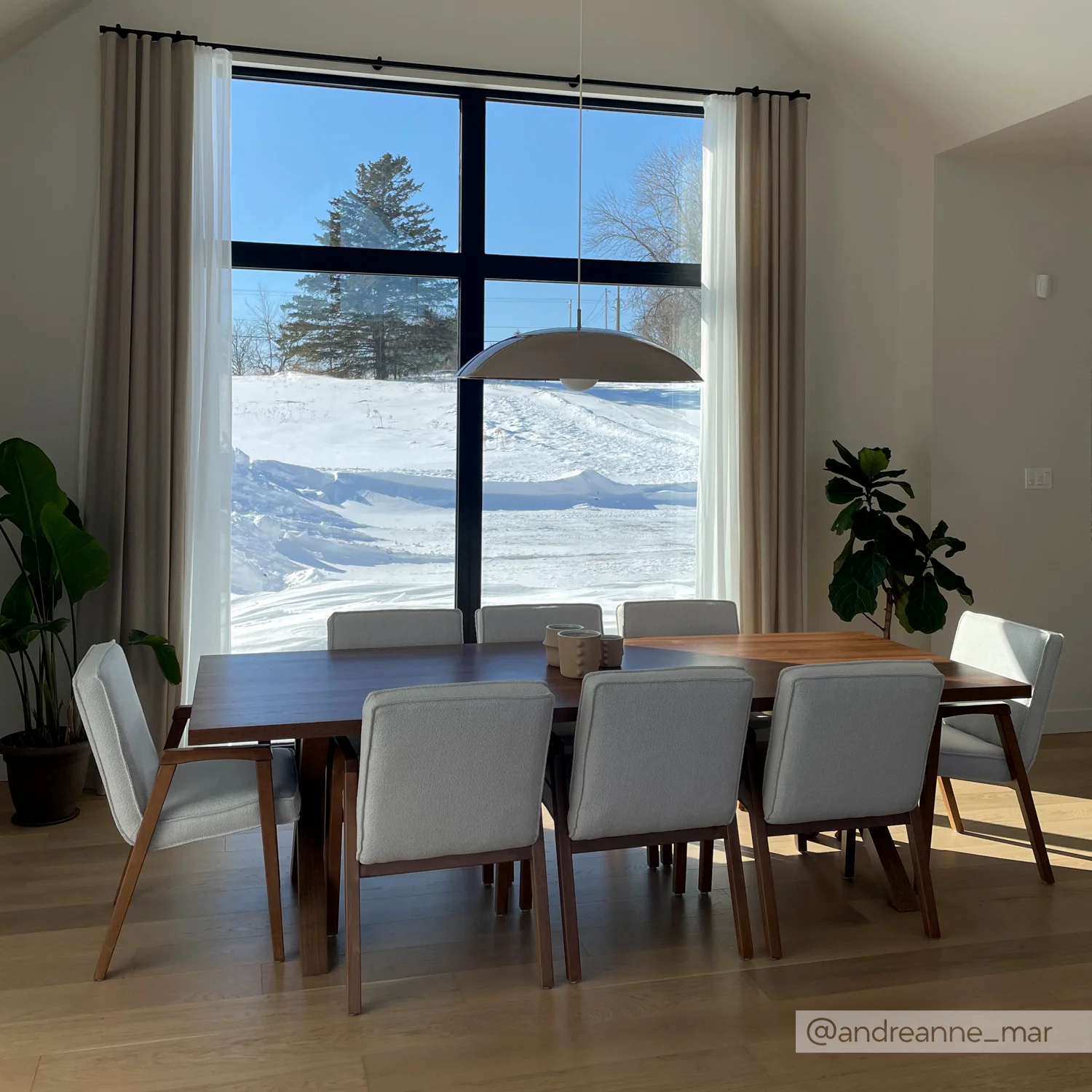 Table de cuisine en noyer massif - Beauchamp - Image 9