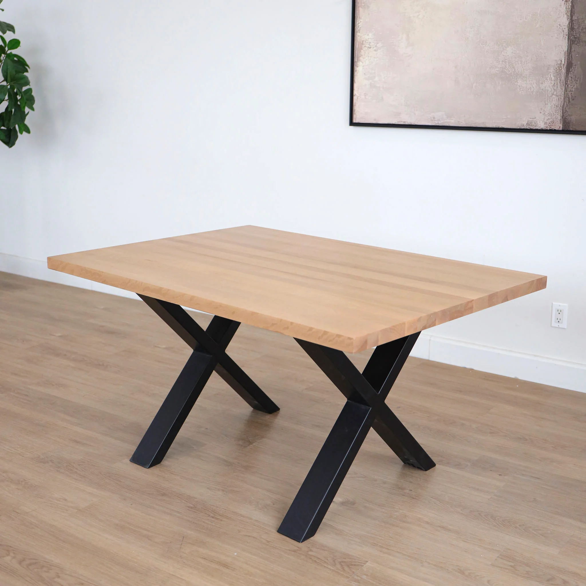 Table de cuisine en merisier blond - Beauchamp - Image 6