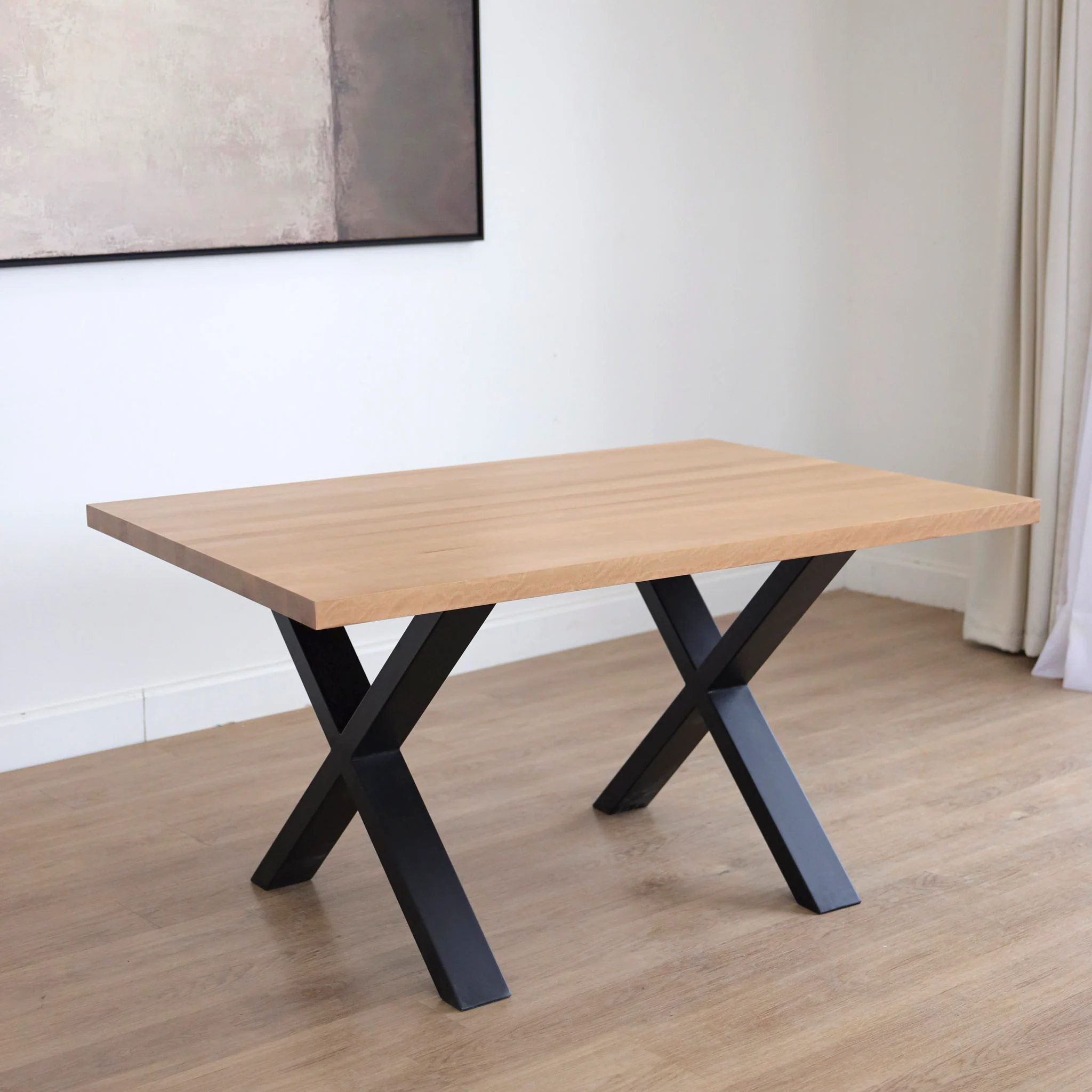 Table de cuisine en merisier blond - Beauchamp - Image 7