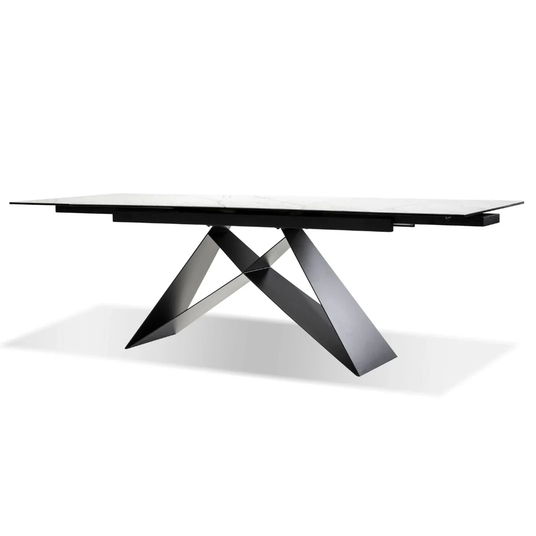 Table de cuisine extensible en céramique blanche - Bellavance - Image 3