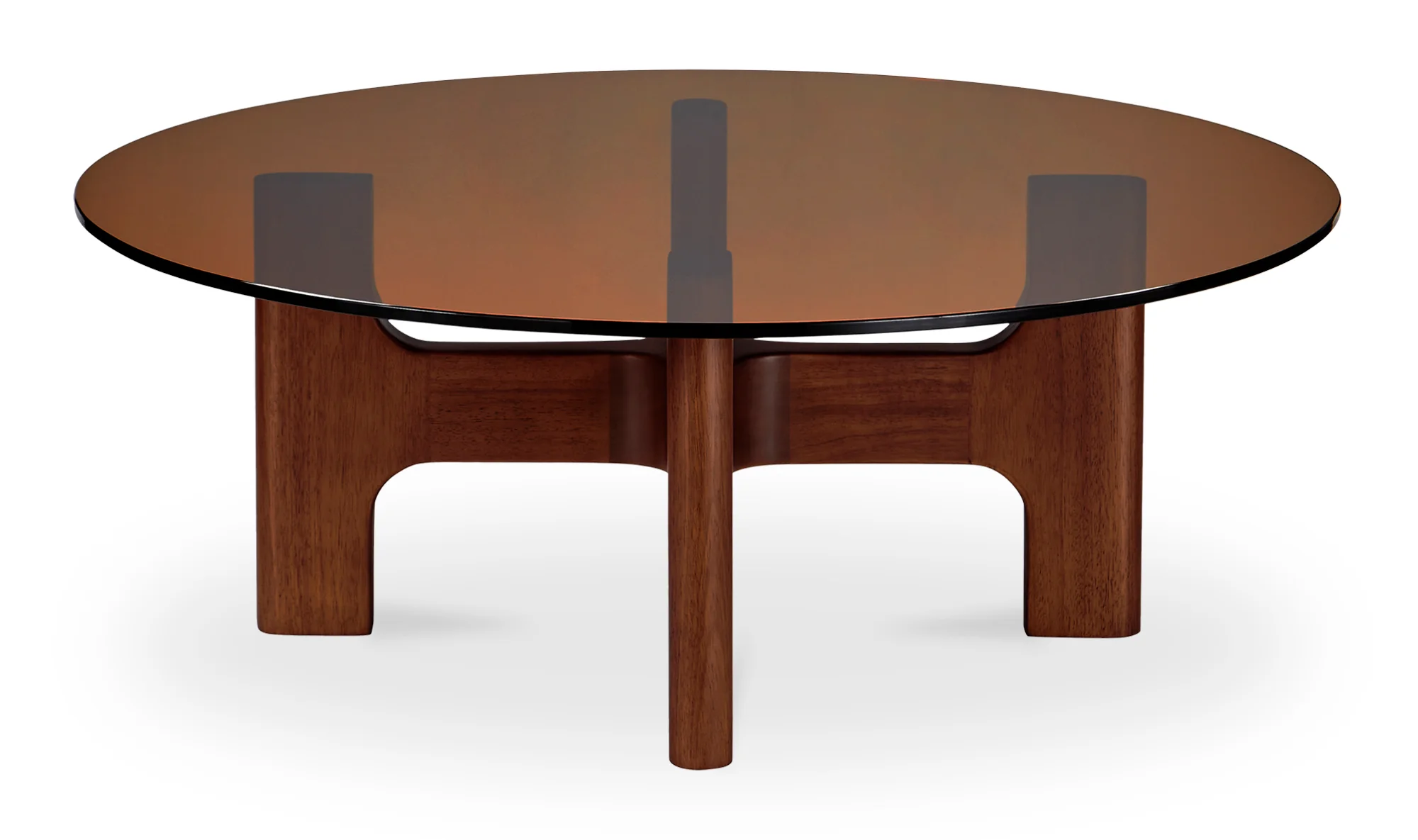 Table à café en verre teinté et bois d’hévéa  - Benedict - Image 8