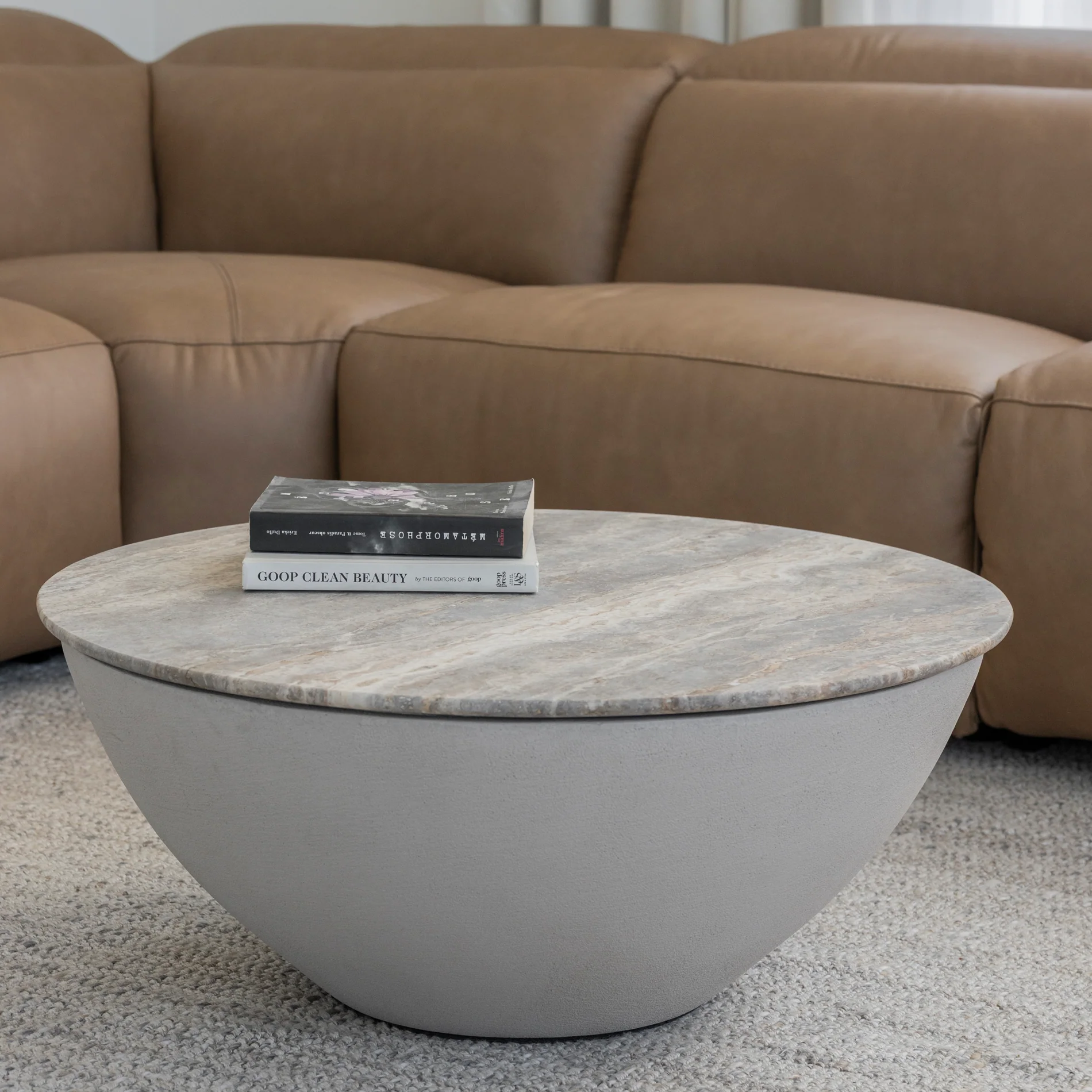 Table basse en travertin - Earl