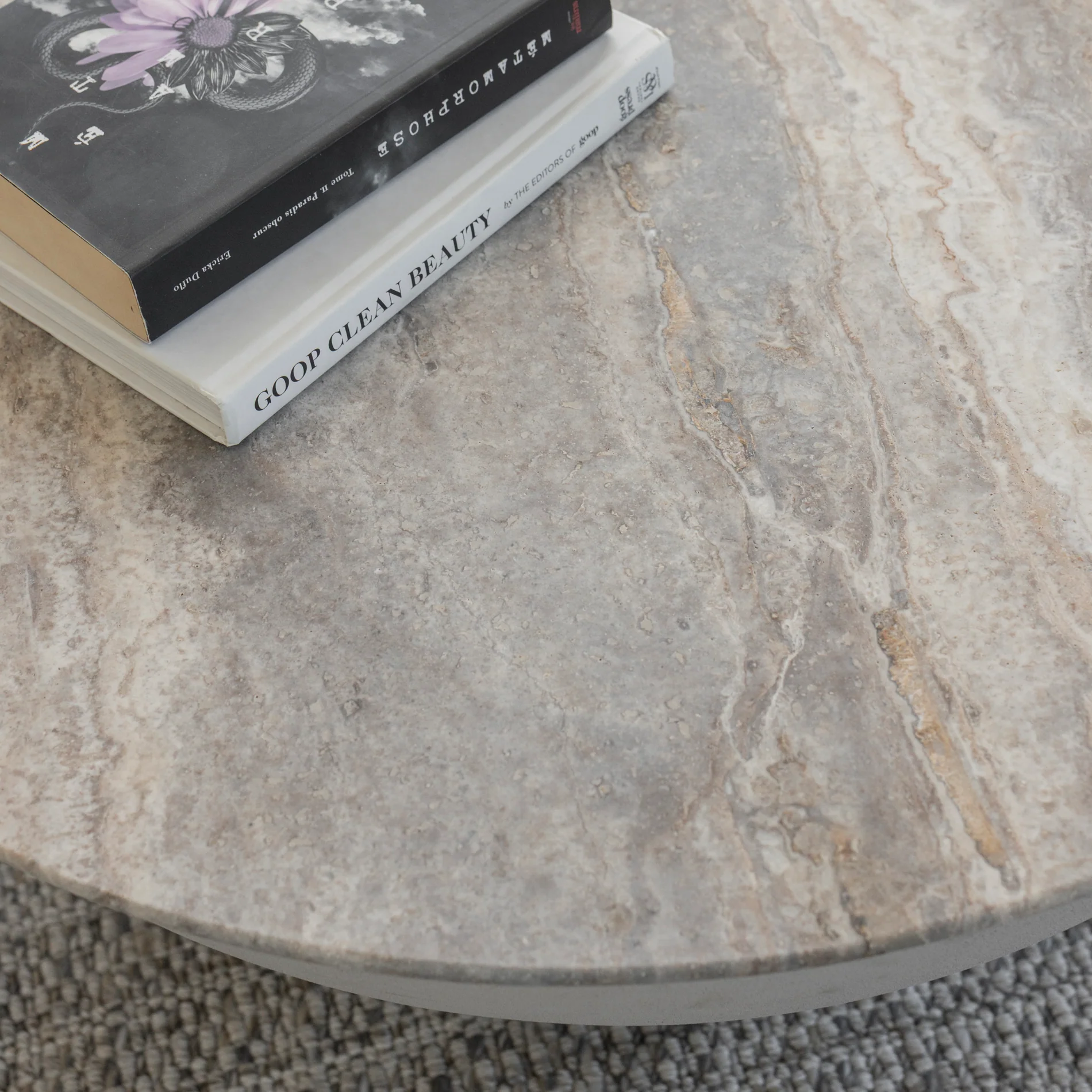 Table basse en travertin - Earl - Image 3