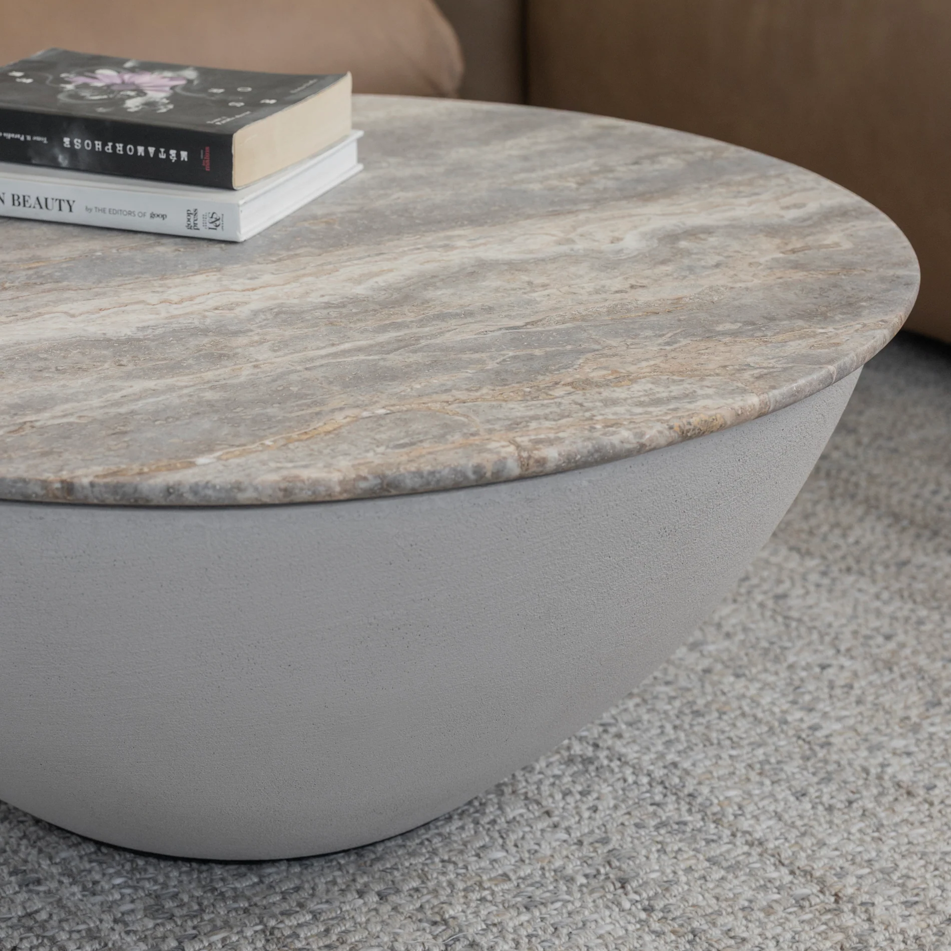 Table basse en travertin - Earl - Image 5