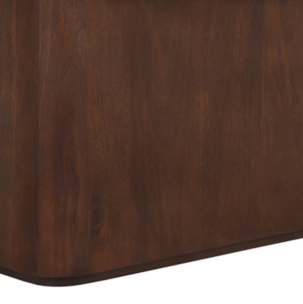 Table basse en marbre italien blanc et bois de manguier - George - Image 12