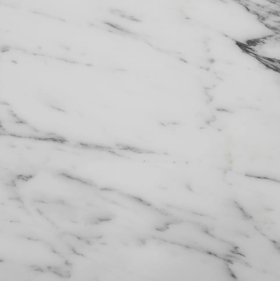 Table basse en marbre italien blanc et bois de manguier - George - Image 9