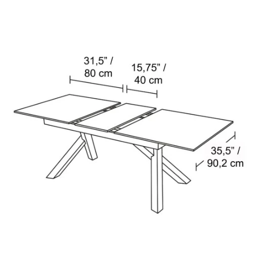 Table de cuisine en céramique noire - Portneuf - Image 14