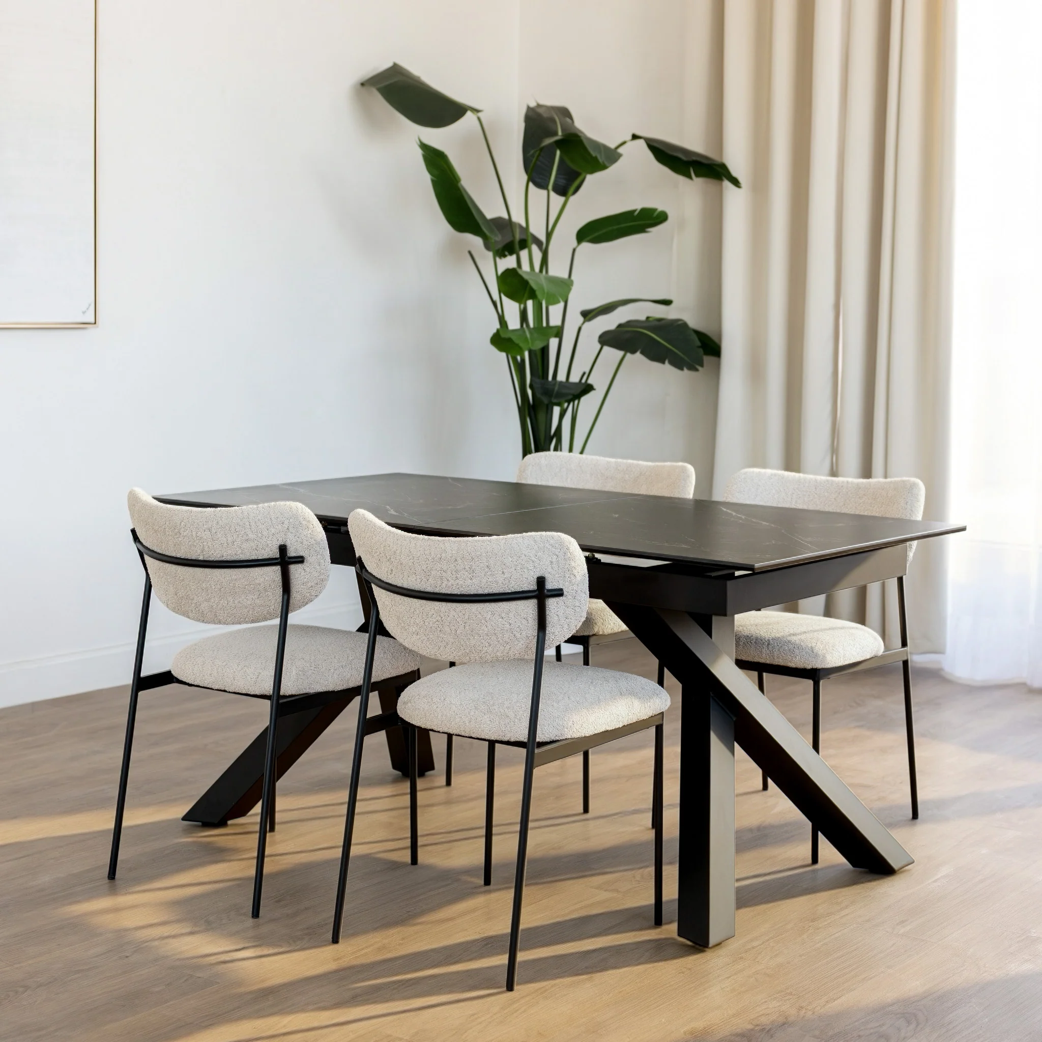Table de cuisine en céramique noire - Portneuf - Image 2