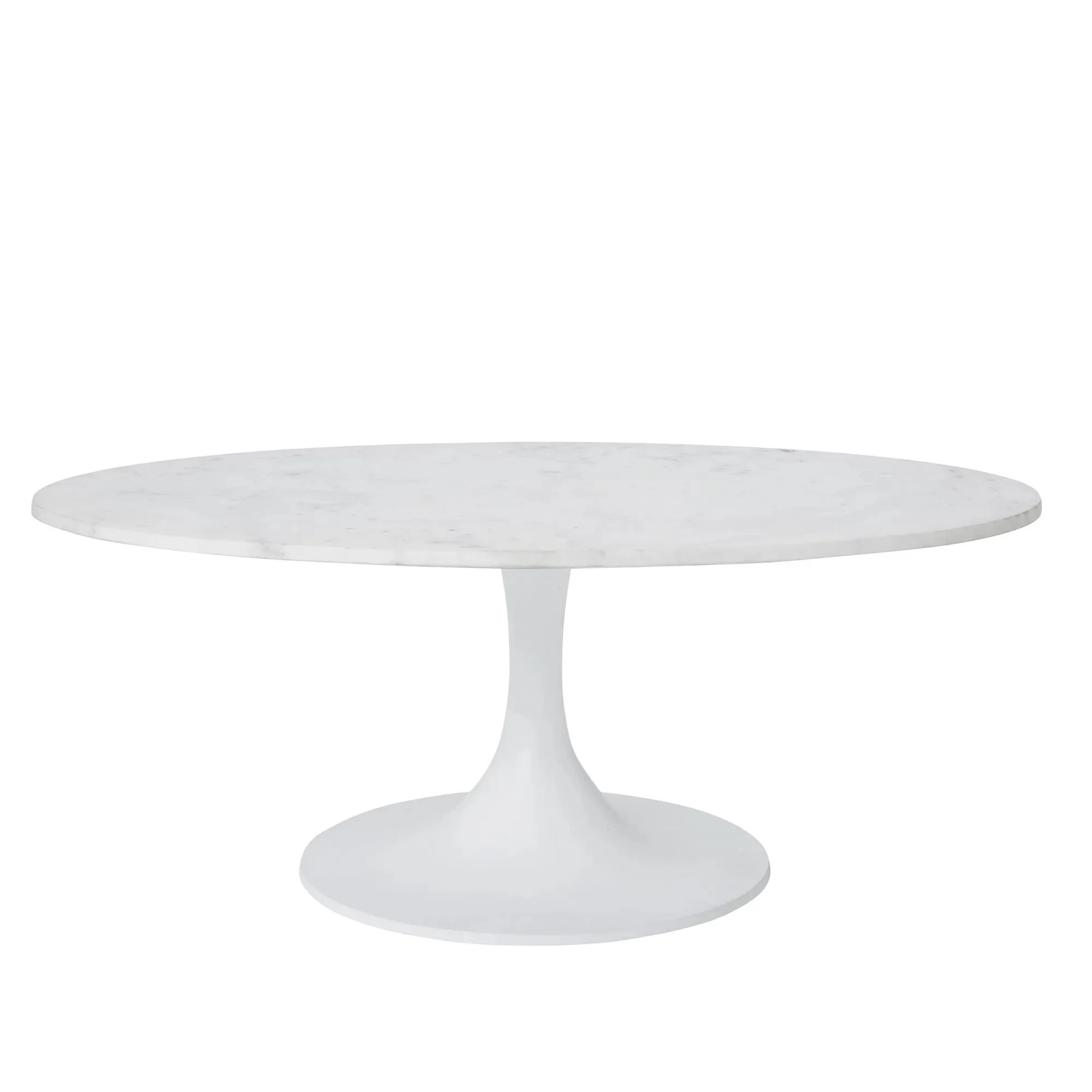 Table de salon en marbre blanc - Aline - Image 3