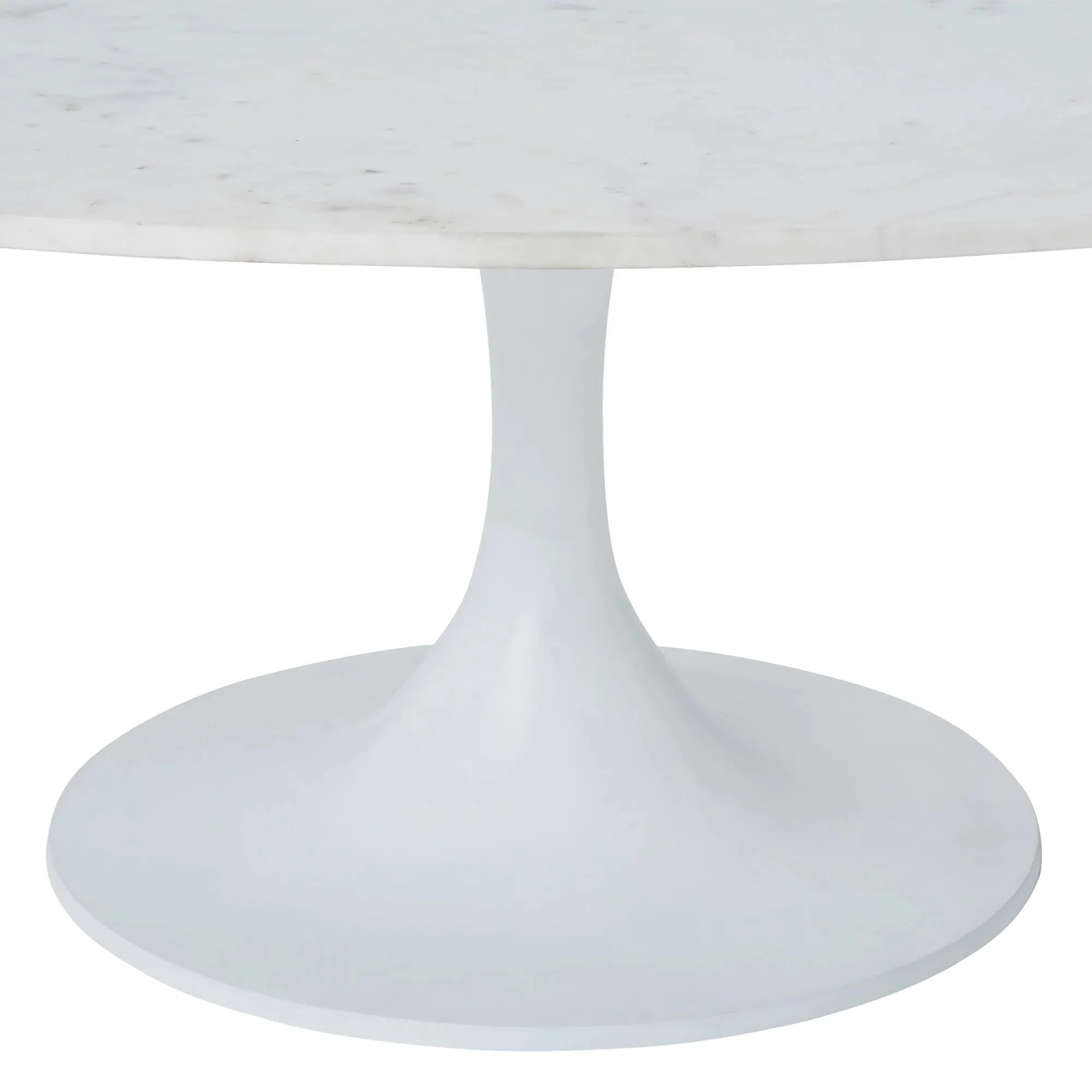 Table de salon en marbre blanc - Aline - Image 5