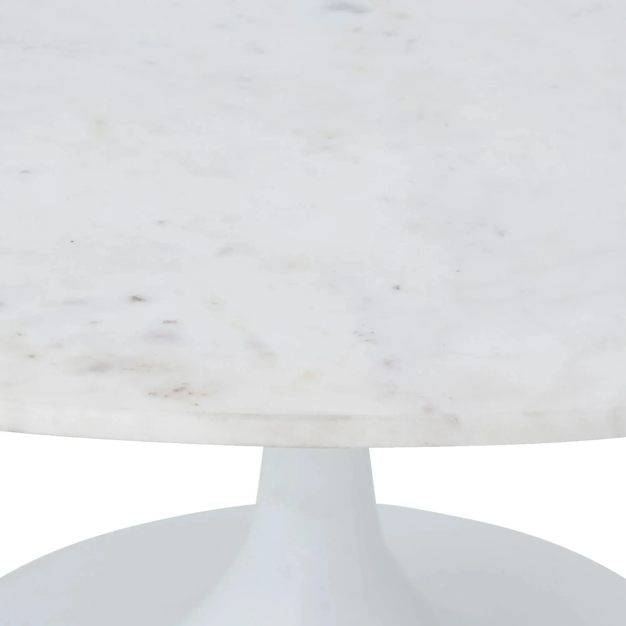 Table de salon en marbre blanc - Aline - Image 6