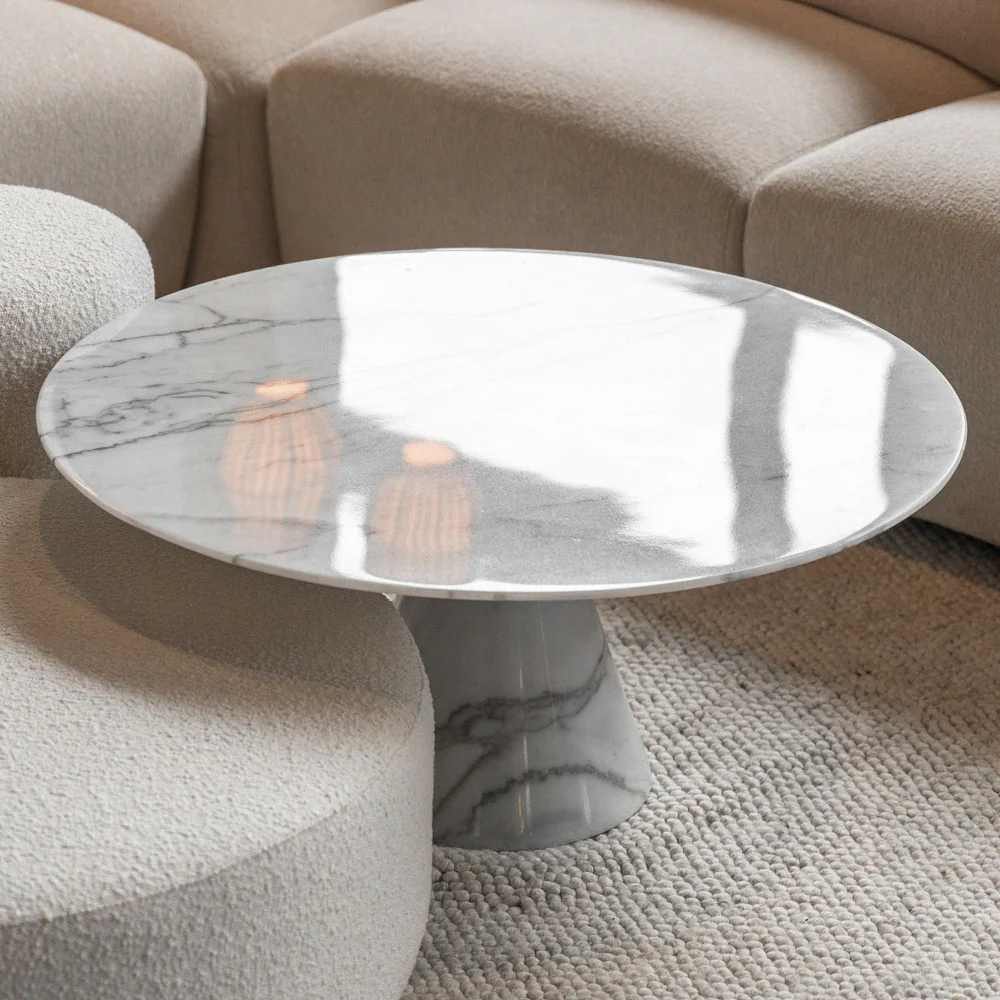 Table de salon en marbre - Claudine - Image 3