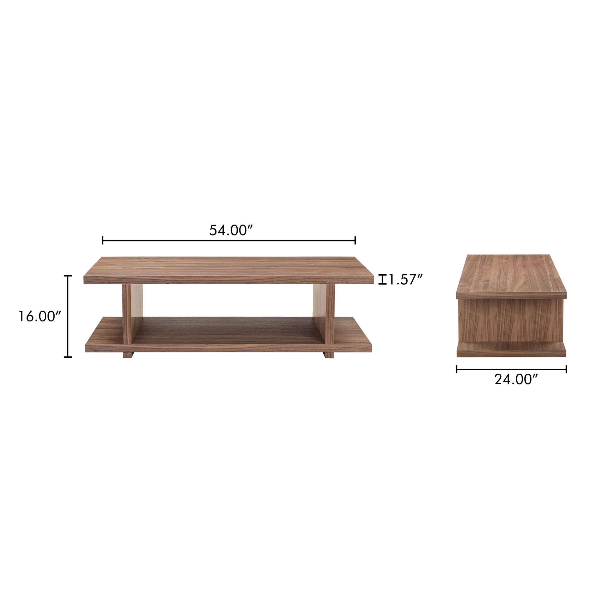 Table de salon en noyer naturel - Millie - Image 8