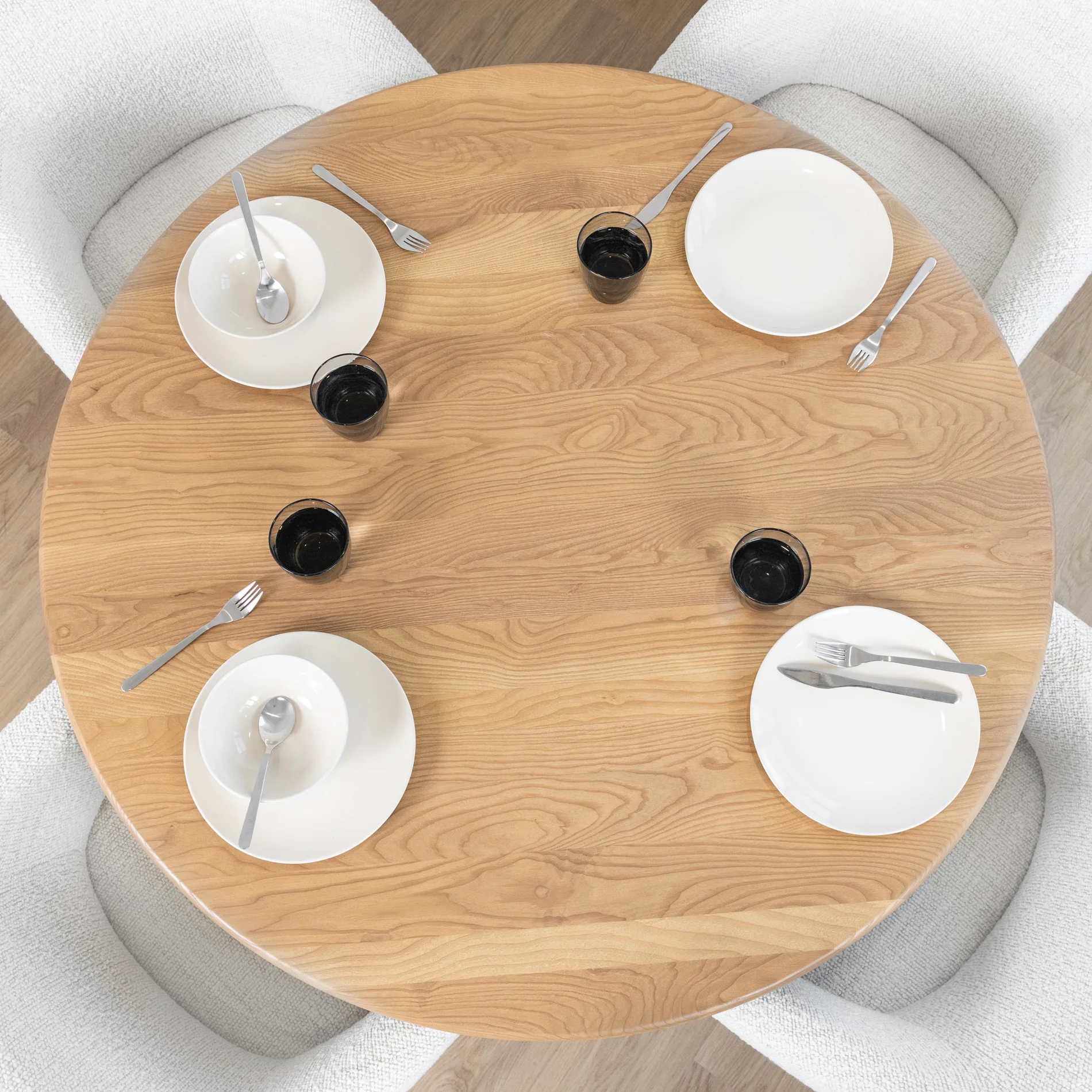 Table de cuisine en frêne massif blond - Odense - Image 3