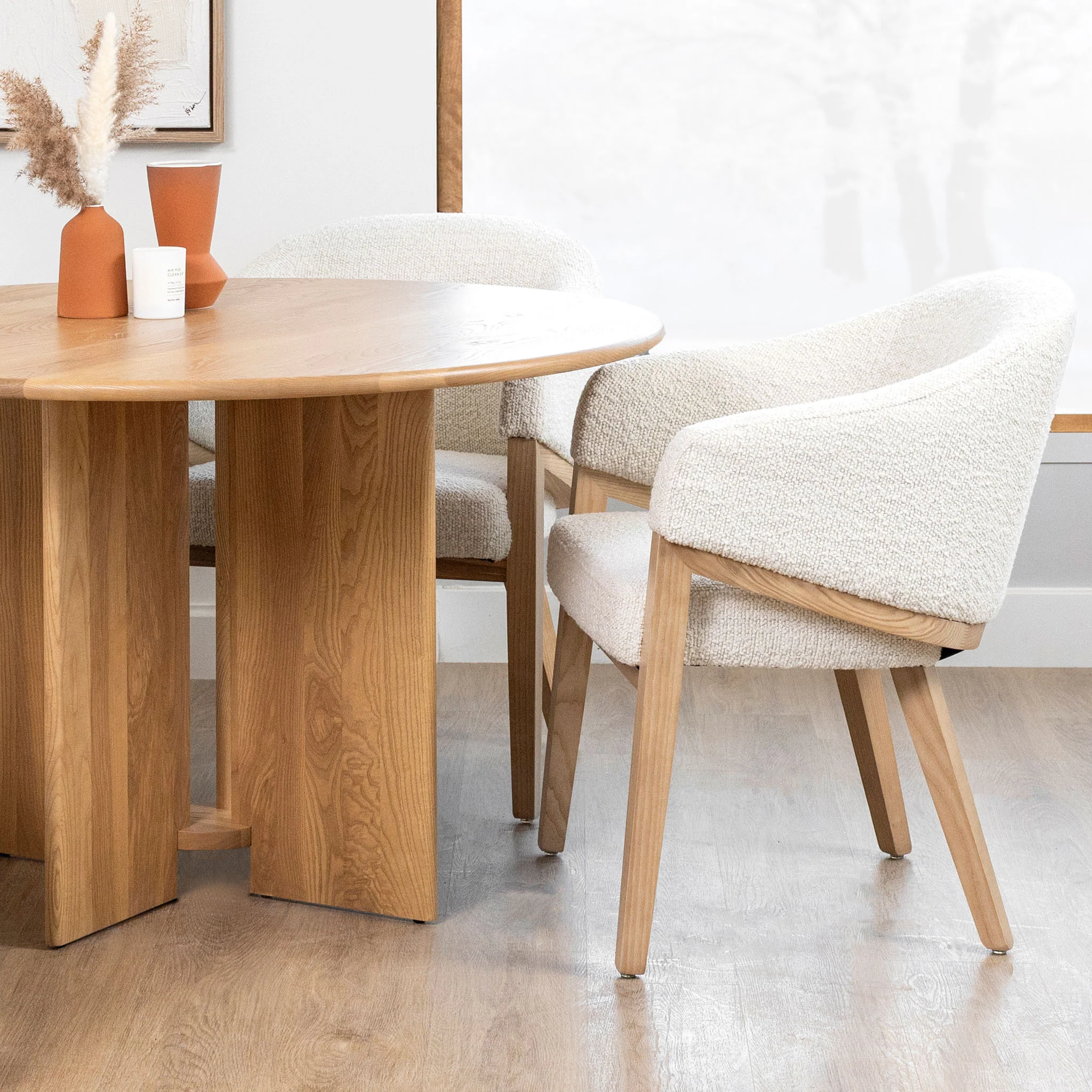 Table de cuisine en frêne massif blond - Odense - Image 7