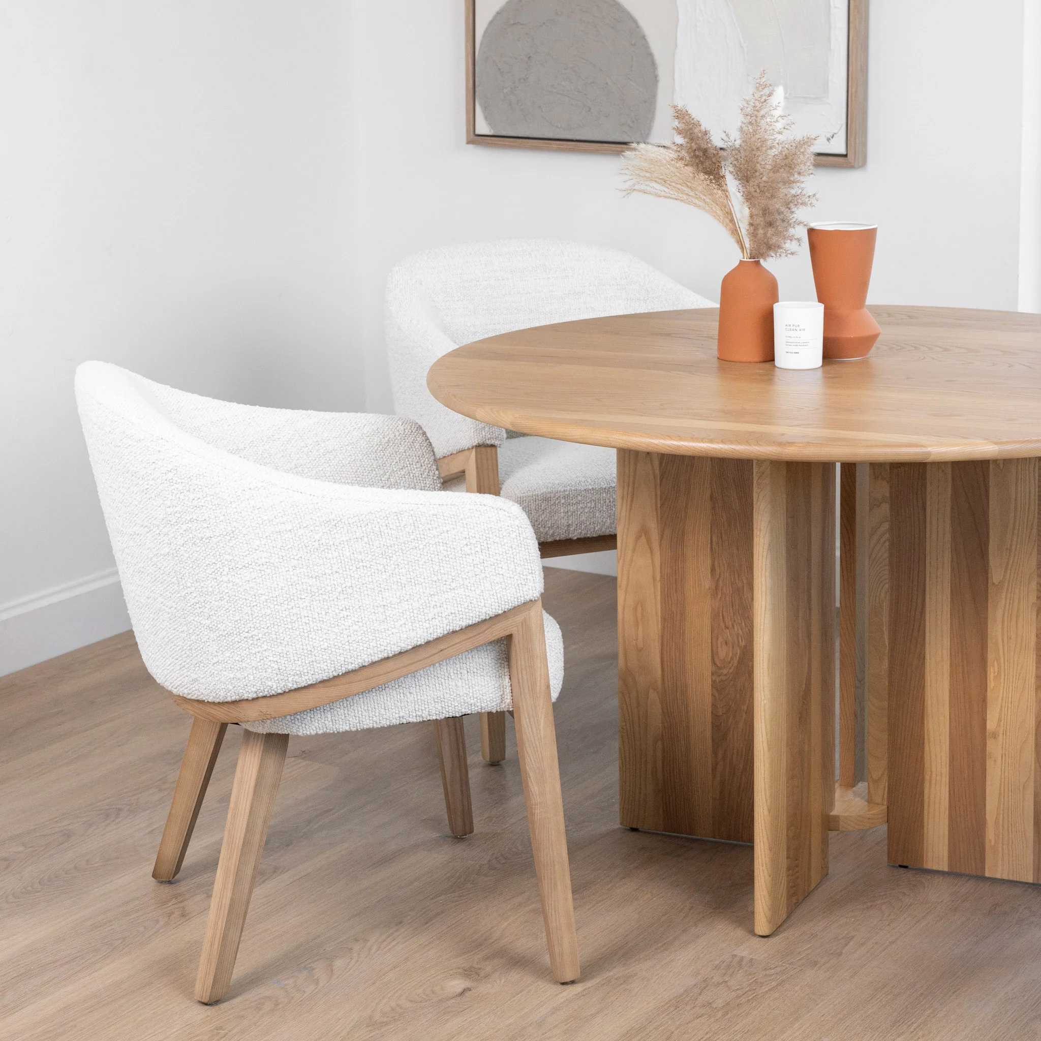 Table de cuisine en frêne massif blond - Odense - Image 8