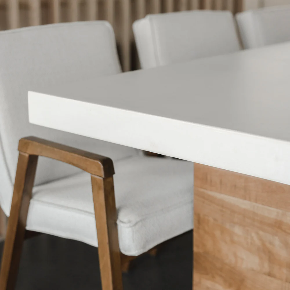 Table de cuisine en béton et bois massif - Rochefort - Image 3