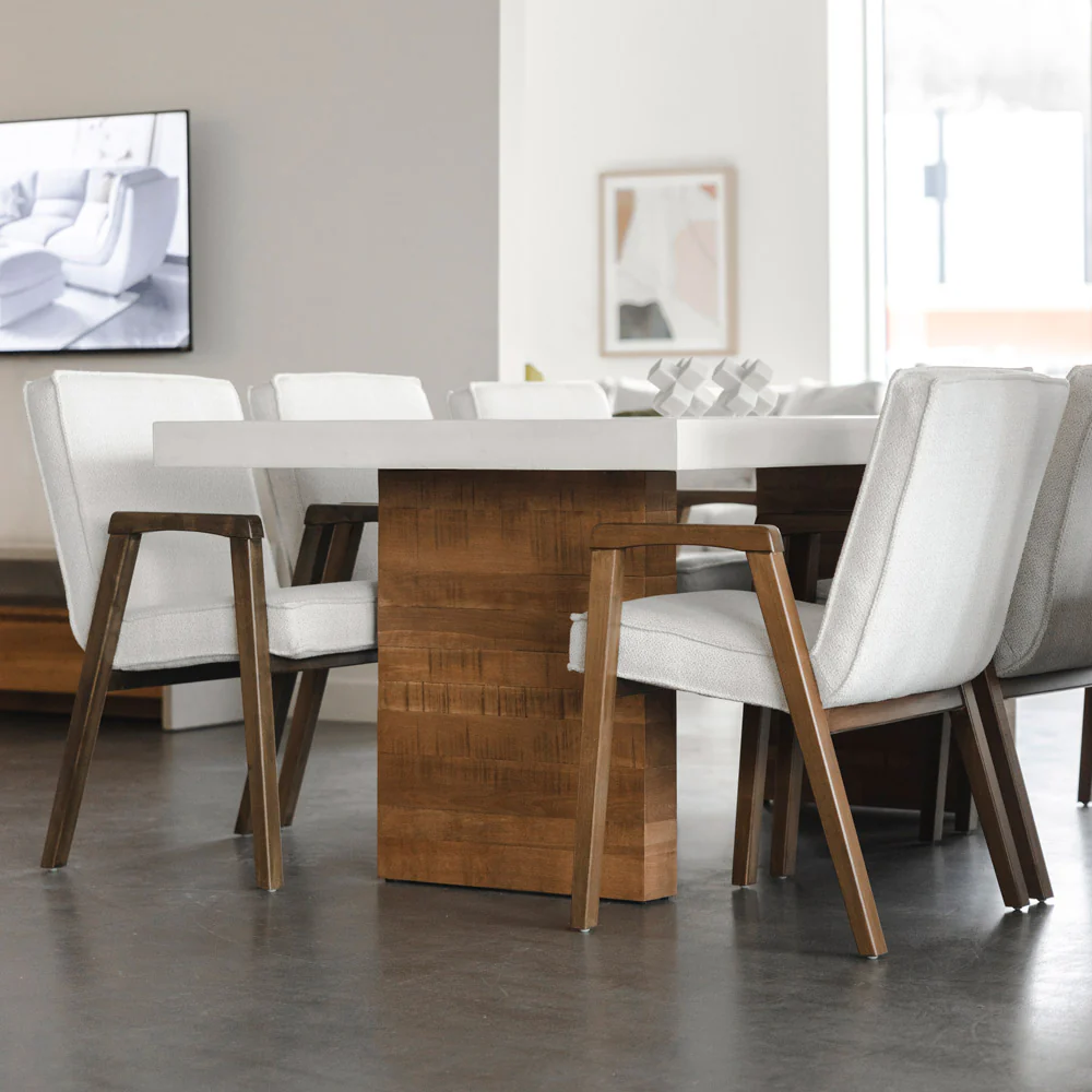 Table de cuisine en béton et bois massif - Rochefort - Image 5