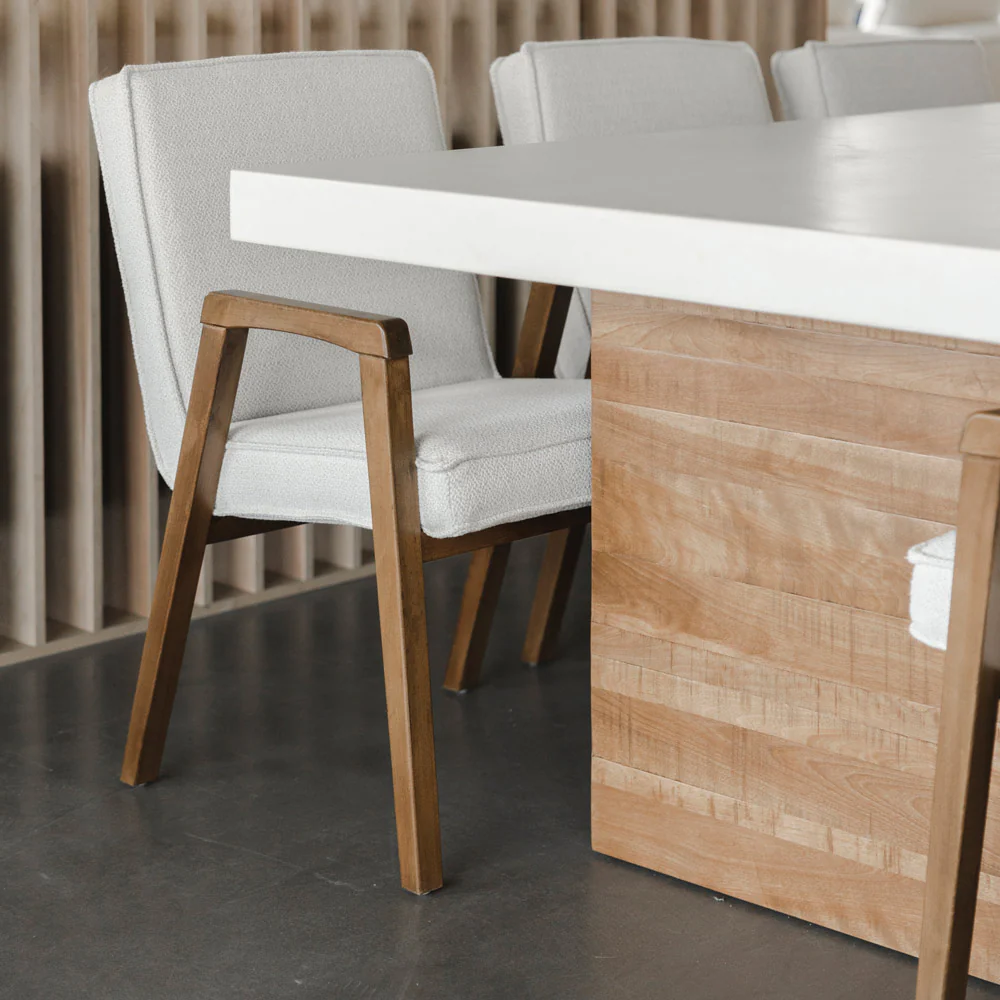 Table de cuisine en béton et bois massif - Rochefort - Image 6