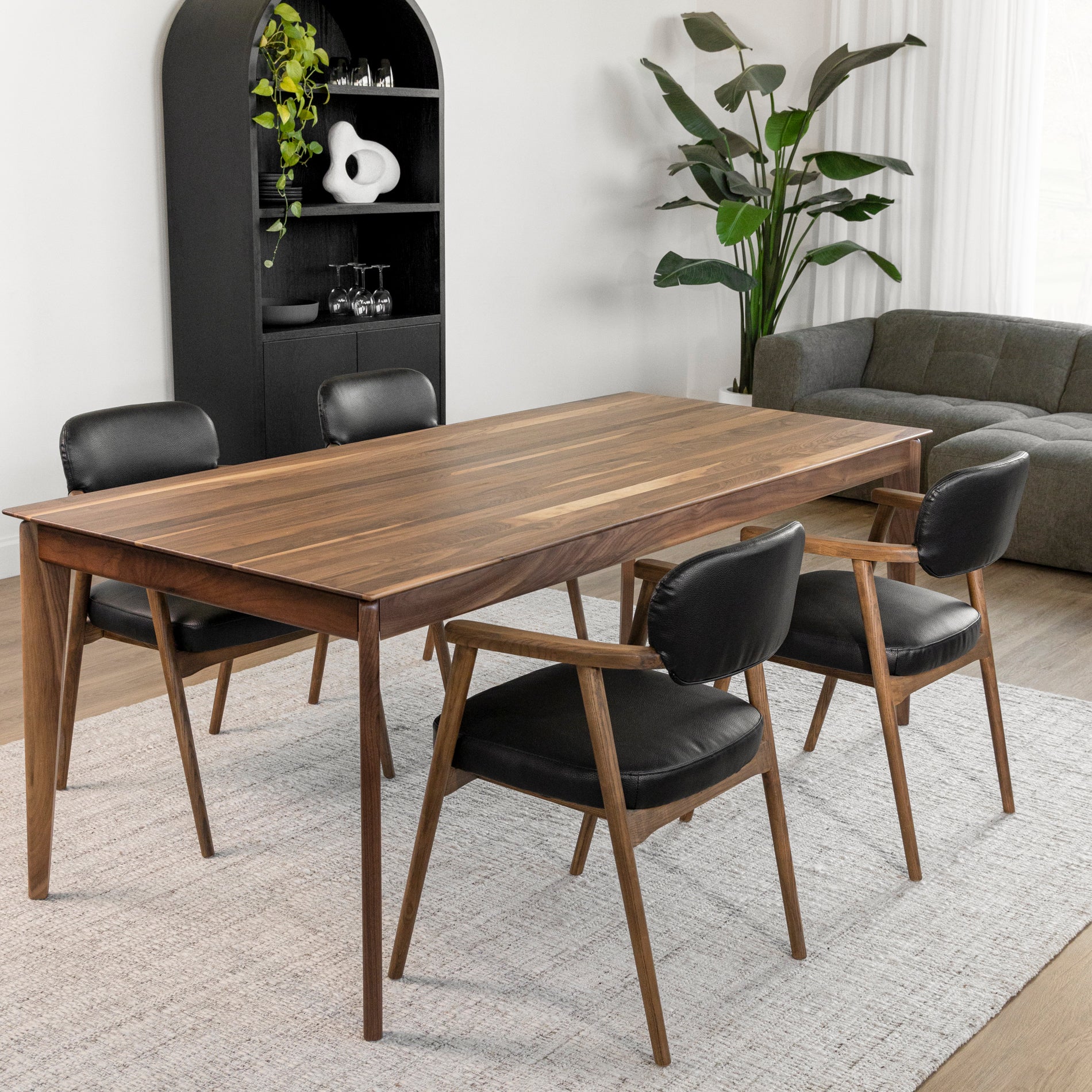 Table de cuisine en noyer massif naturel - St-Martin - Image 10