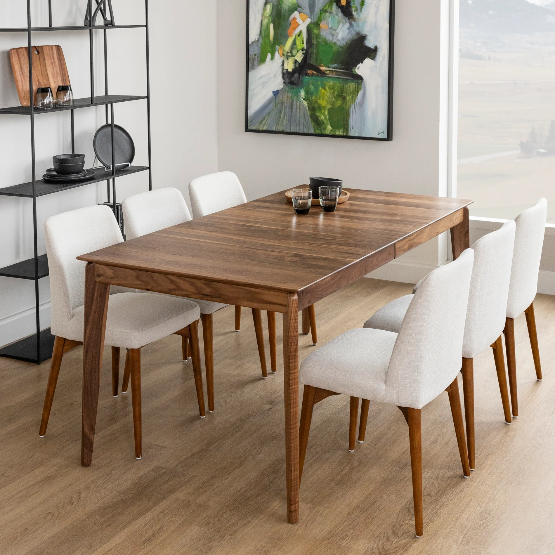 Table de cuisine extensible en noyer - St-Martin - Image 15