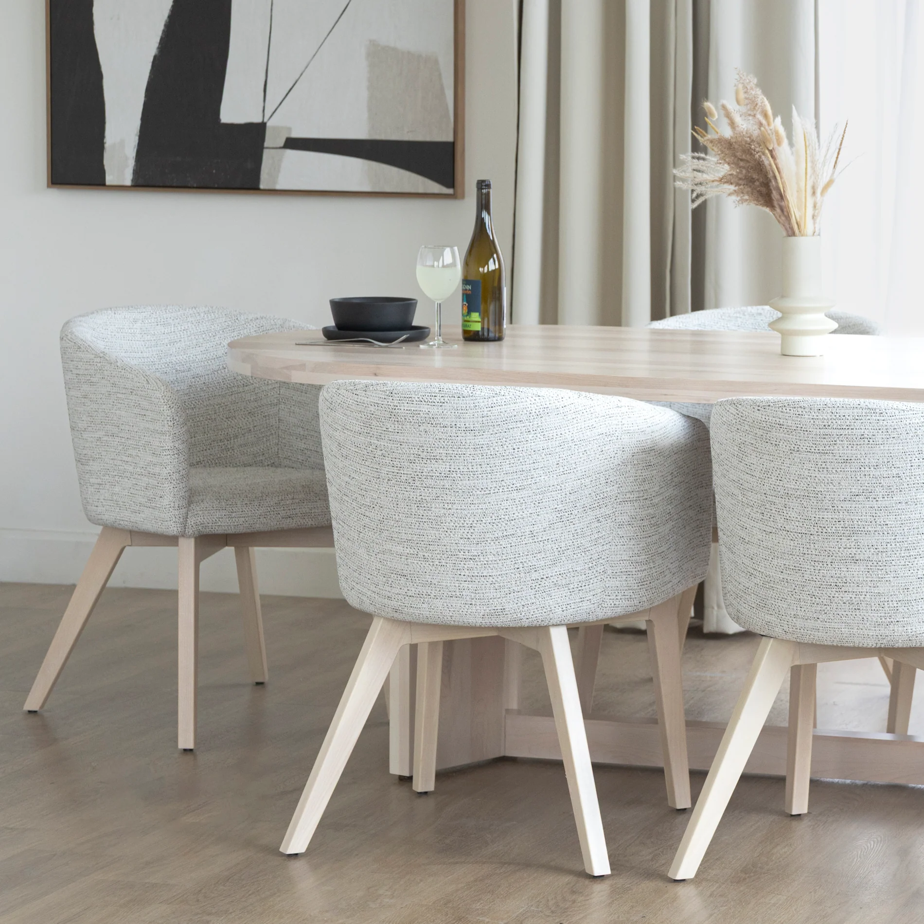 Table de cuisine en merisier - Valmont - Image 3