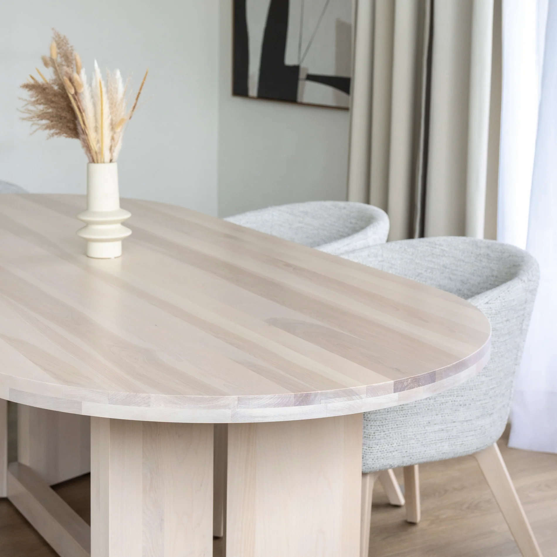 Table de cuisine en merisier - Valmont - Image 7